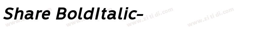Share BoldItalic字体转换